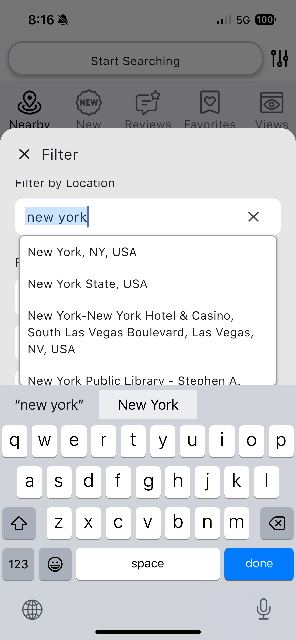 VIP Search Features